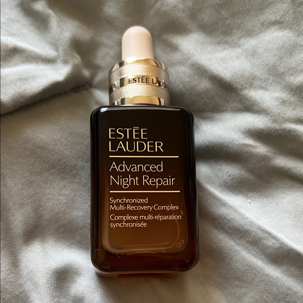 Estee Lauder Brown Glass Serum Bottle with Gold Dropper - NWT